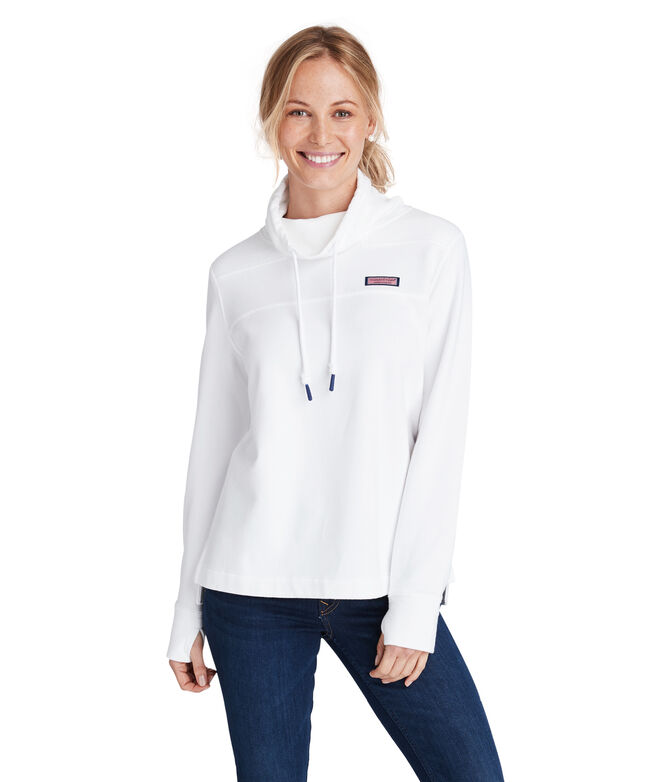 Shop Garment Dyed Relaxed Funnel Neck Shep Shirt At Vineyard Vines