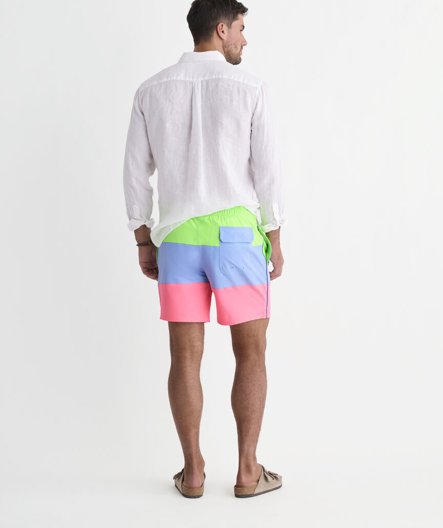 7 Inch Colorblock Chappy Swim Trunks