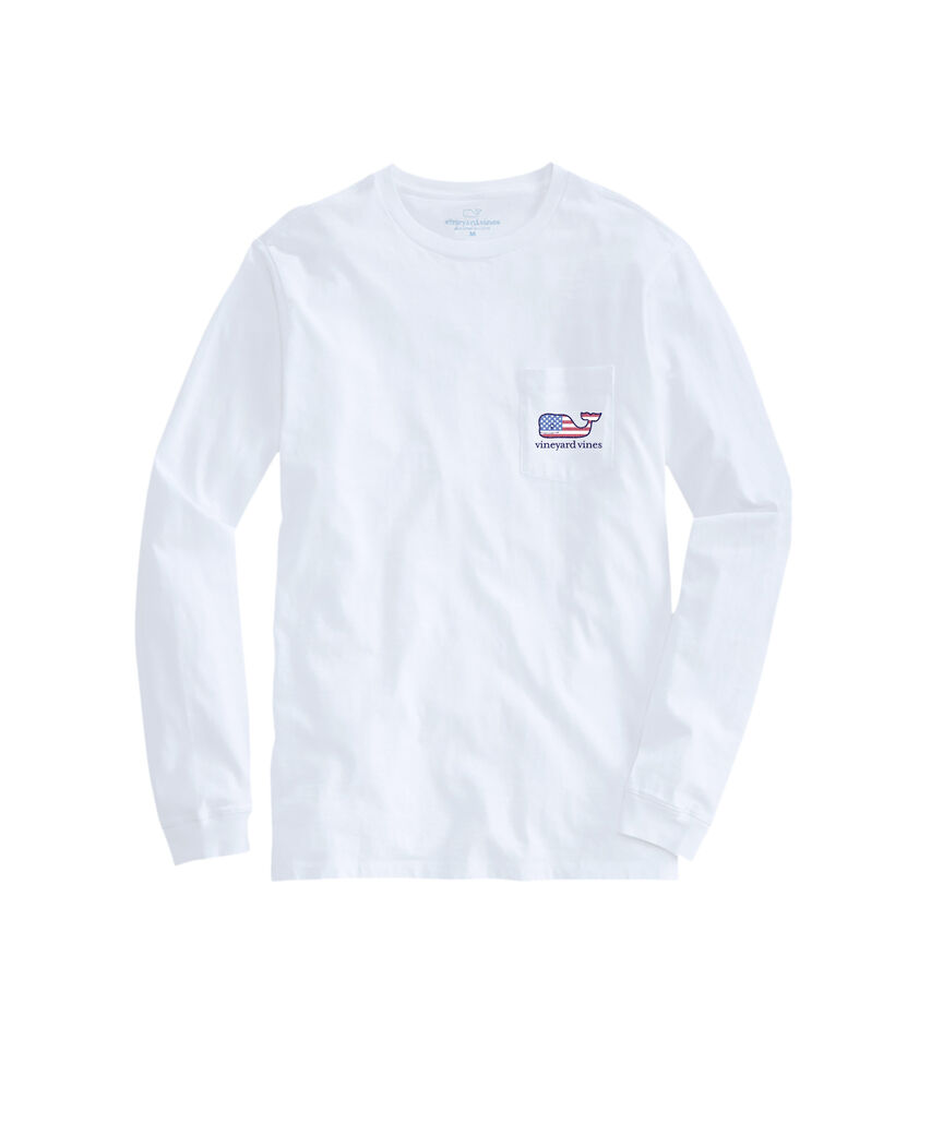 OUTLET Flag Whale Long-Sleeve Pocket Tee