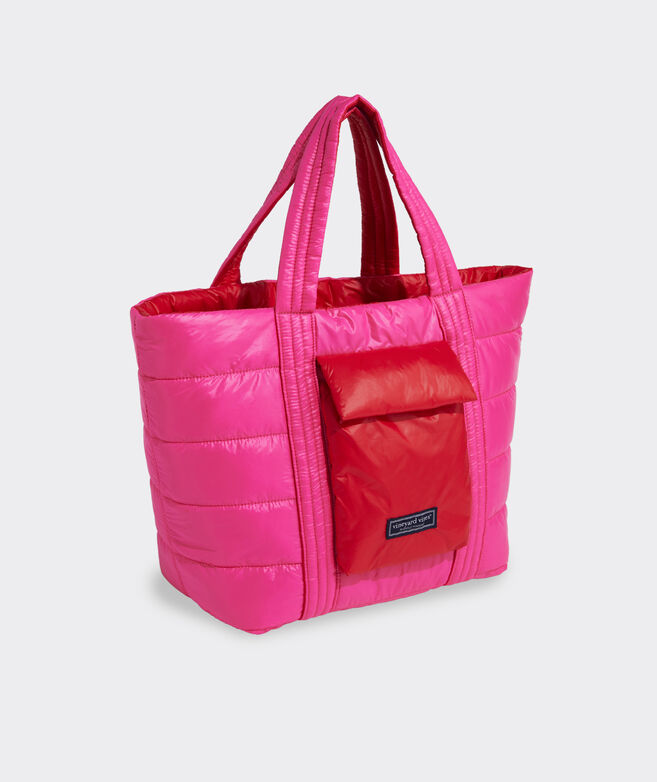 Reversible Quilted Puffer Tote