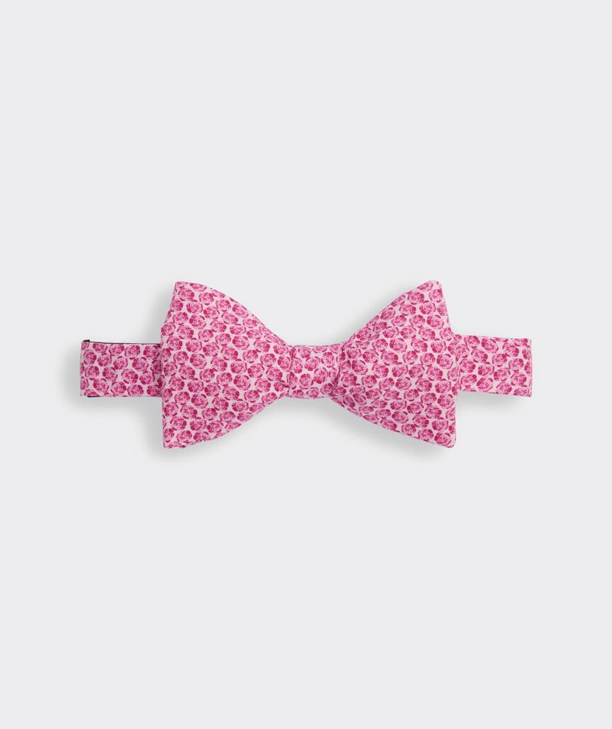 Kentucky Derby Painted Roses Silk Bow Tie