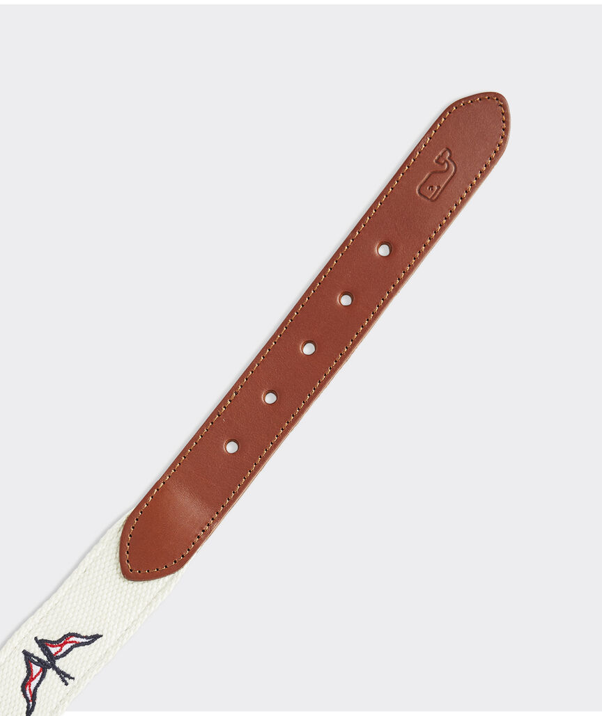 Flags Embroidered Canvas Club Belt