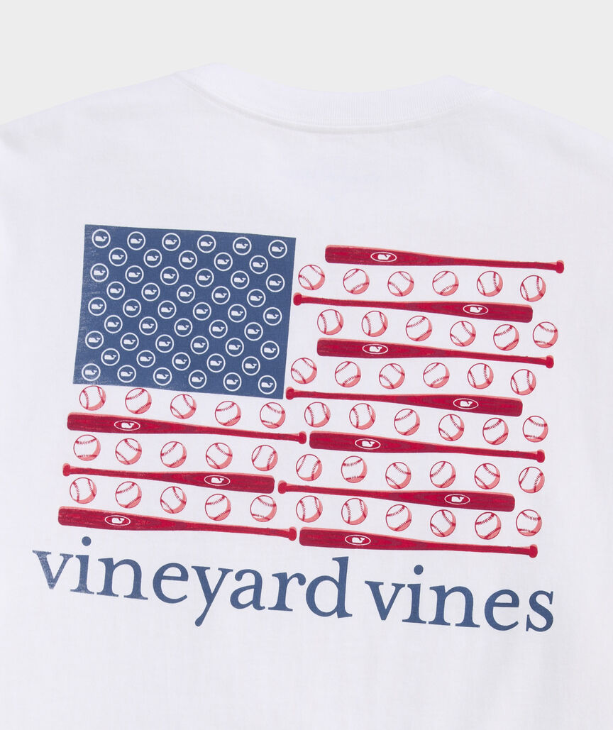 Baseball Flag Short-Sleeve Pocket Tee