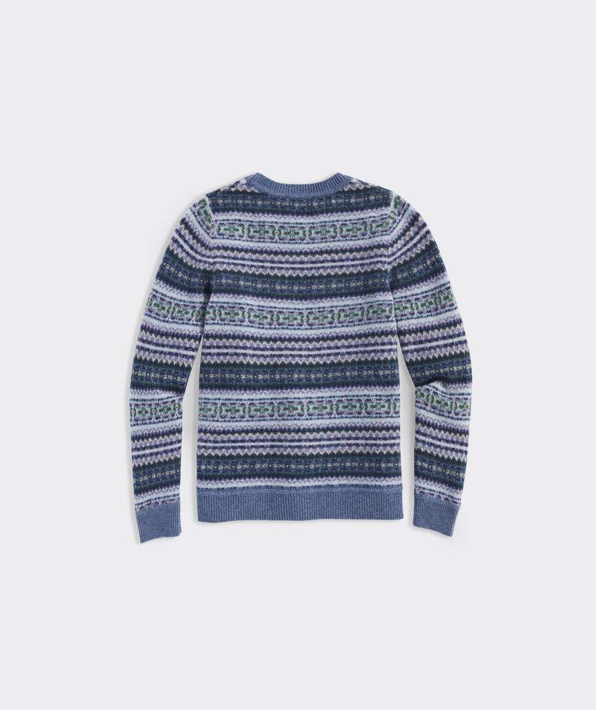Girls' Fair Isle Crewneck Sweater