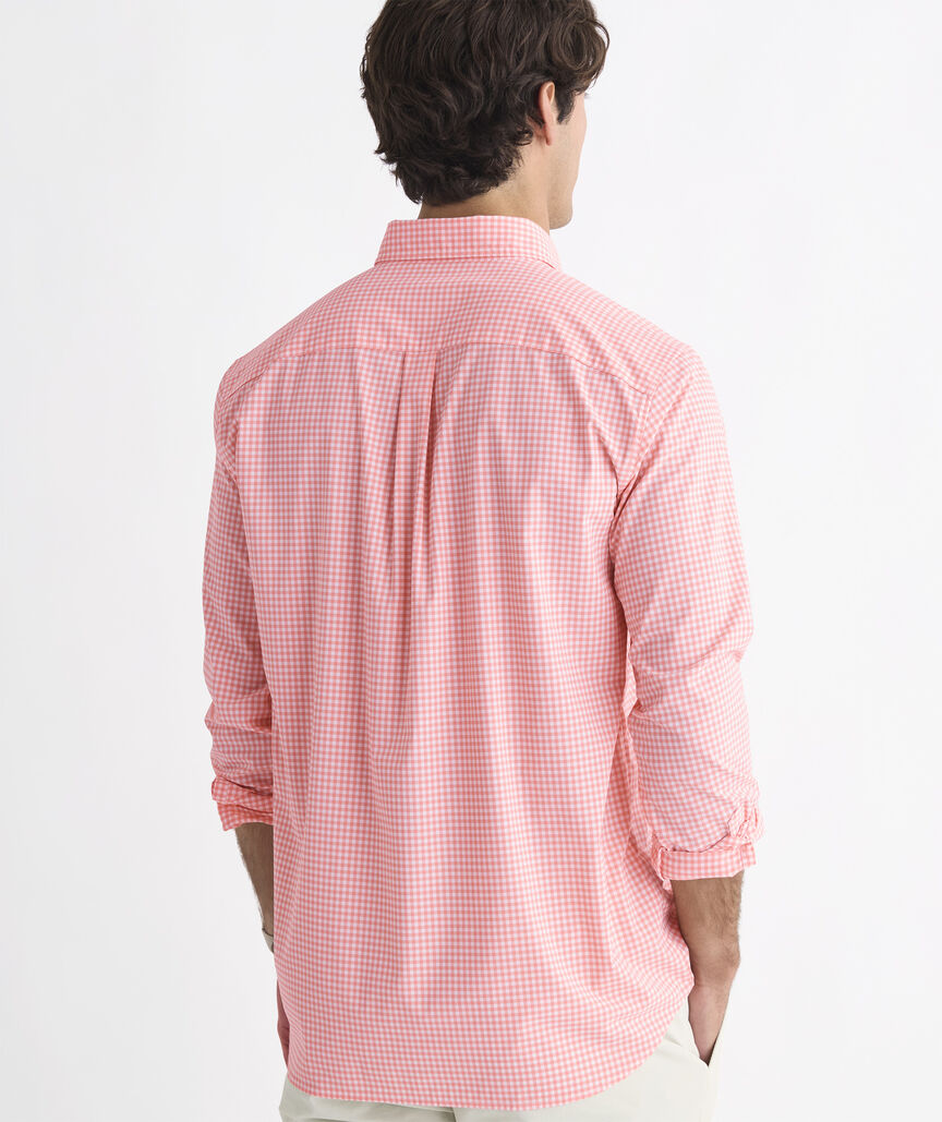 Performance Coral Reef Gingham Featherweight Shirt
