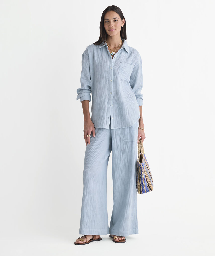 Birdie Gauze Button-Down