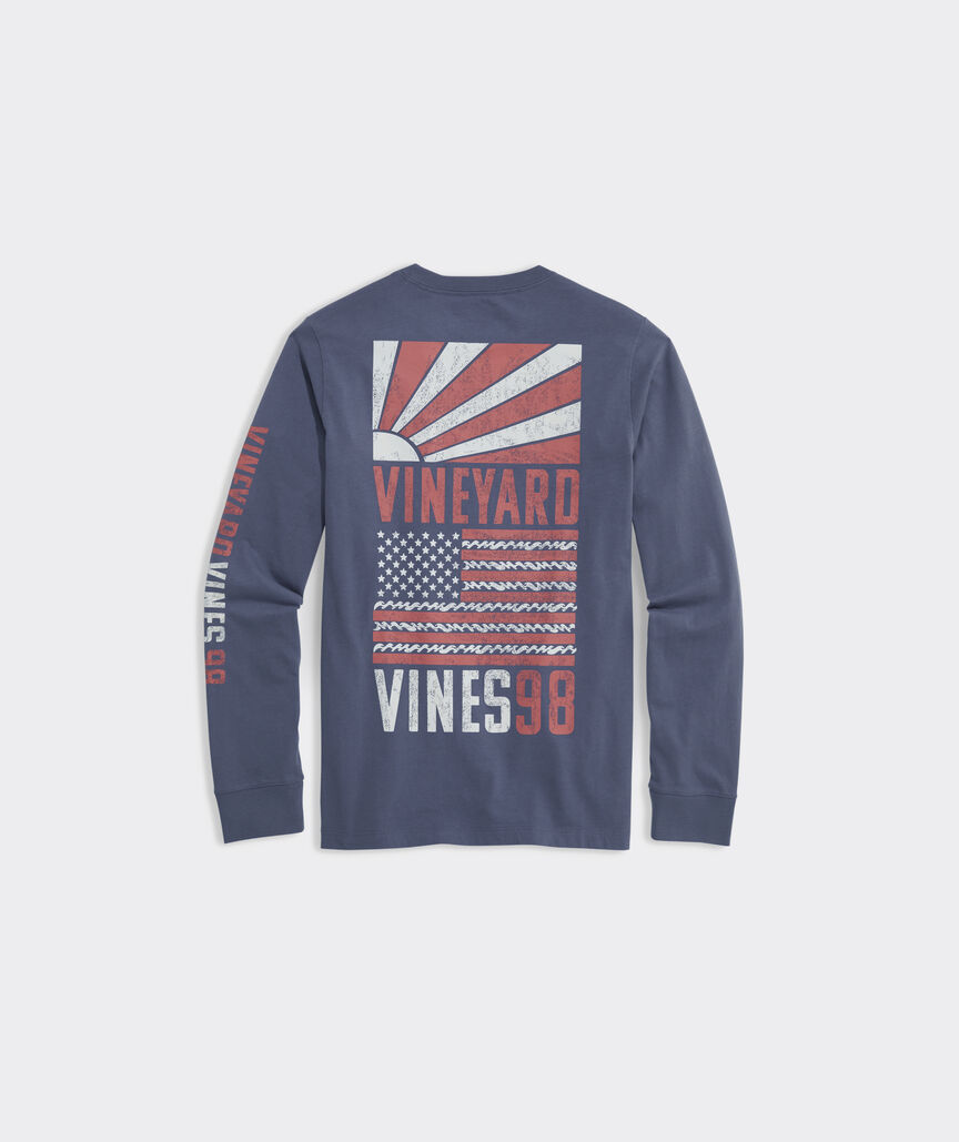 Boys' Wavy Flag Long-Sleeve Tee