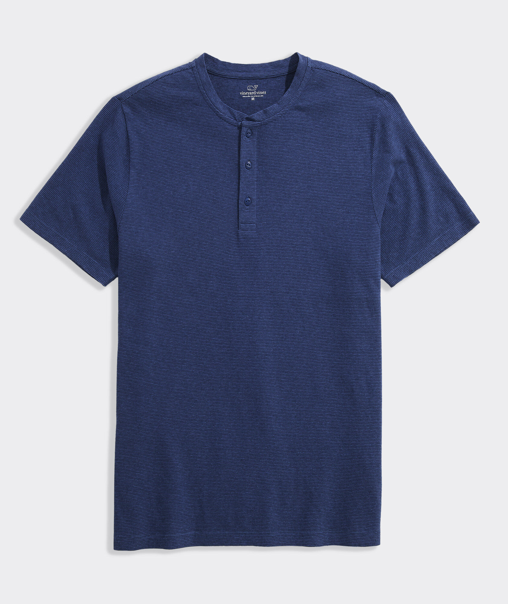 Cotton Linen Short-Sleeve Henley