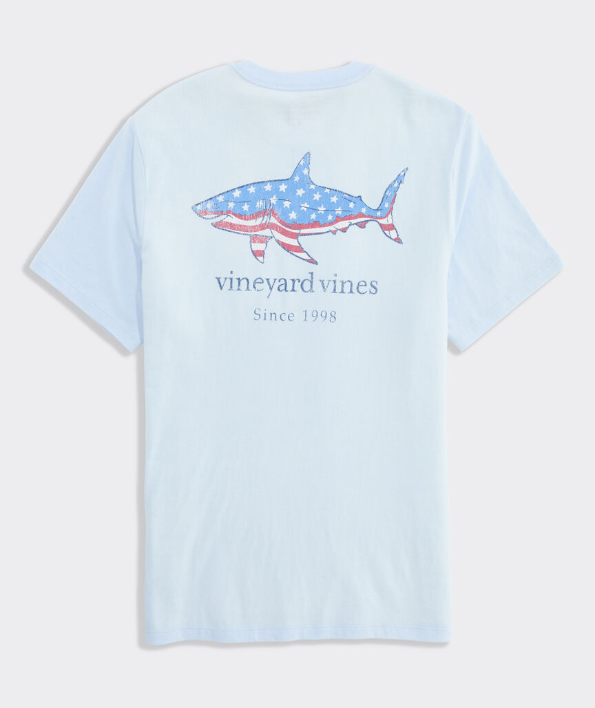 Flag Shark Short-Sleeve Pocket Tee