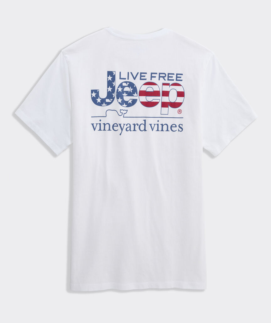 Jeep Collection Live Free Short-Sleeve Pocket Tee