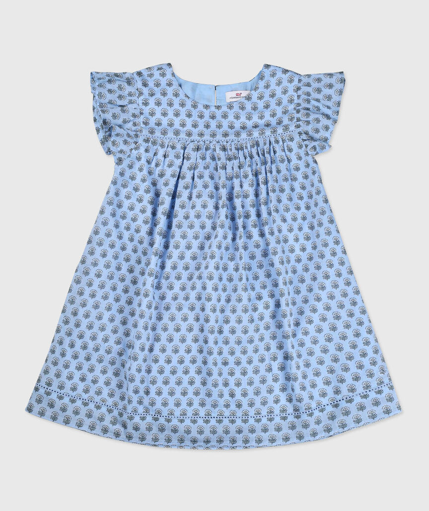 OUTLET Girls' Printed Flutter Sleeve Dress
