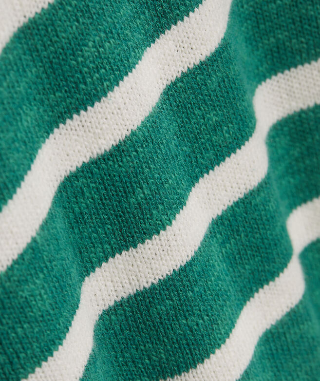 Breton Stripe Slub Split-Neck Sweater