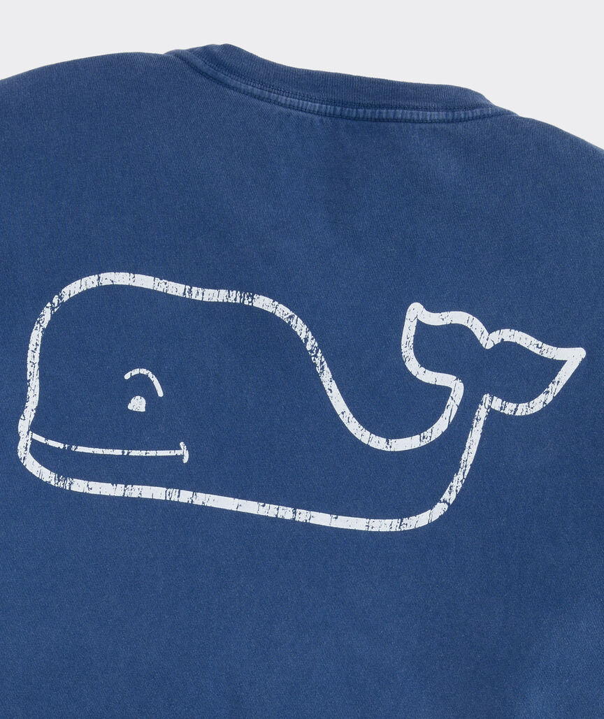Drift-Dye Vintage Whale Long-Sleeve Pocket Tee