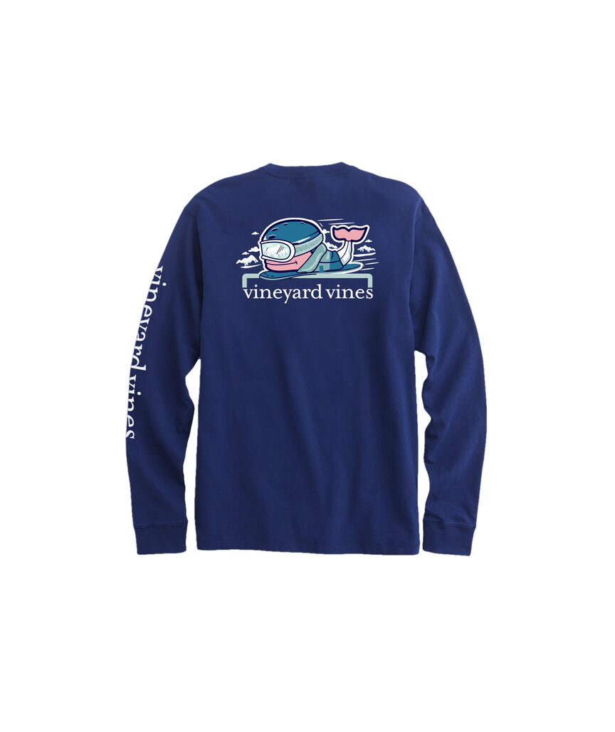 OUTLET Boys' Snowboard Rail Whale Long-Sleeve Pocket Tee