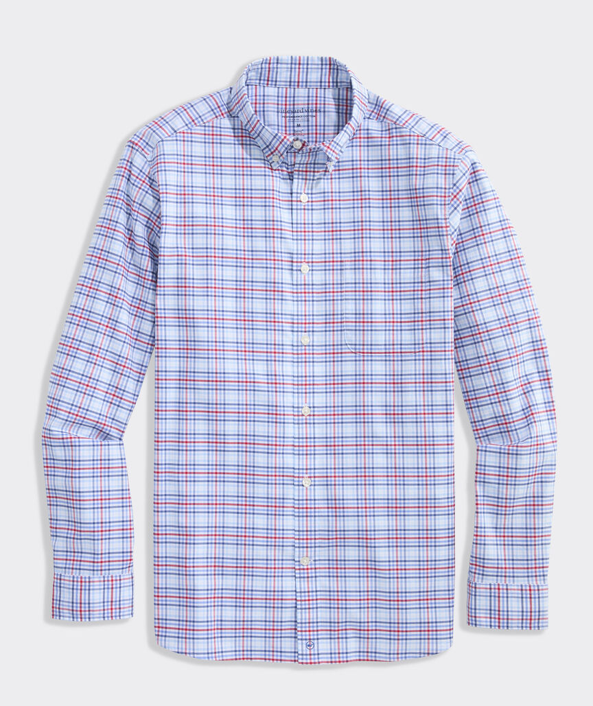 Performance Cotton Tiki Torch Plaid Shirt