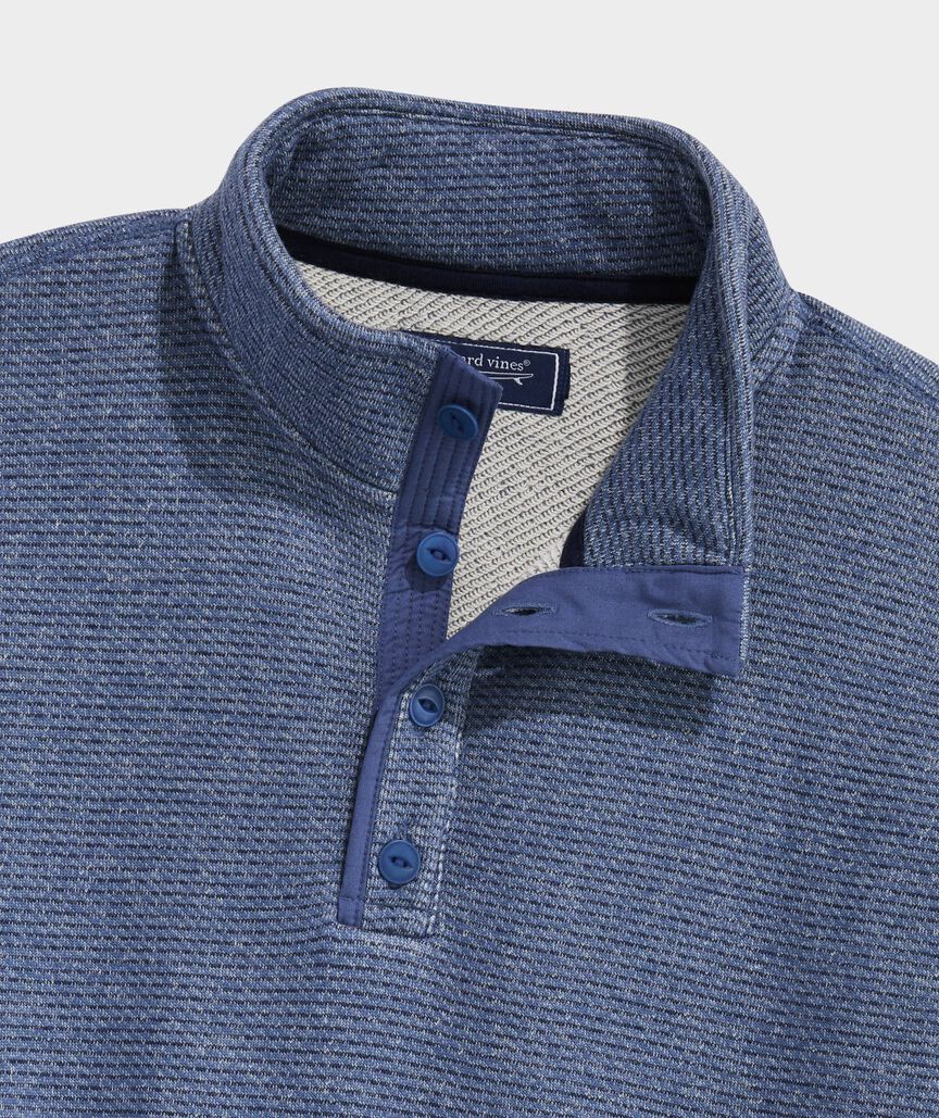 Tidal Terry Button Mockneck