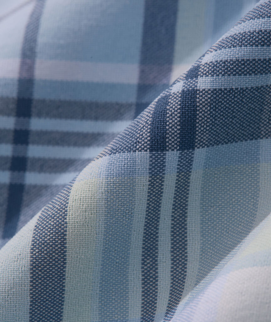 Boys' Conch Shell Plaid Featherweight Short-Sleeve Shirt