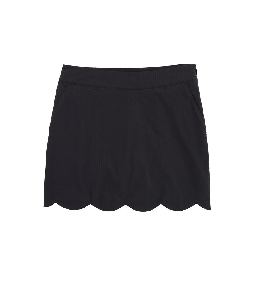 OUTLET Seersucker Harbor Scallop Skort