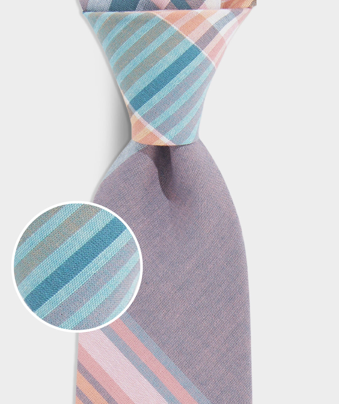 Boys' Plaid Madras Silk Tie