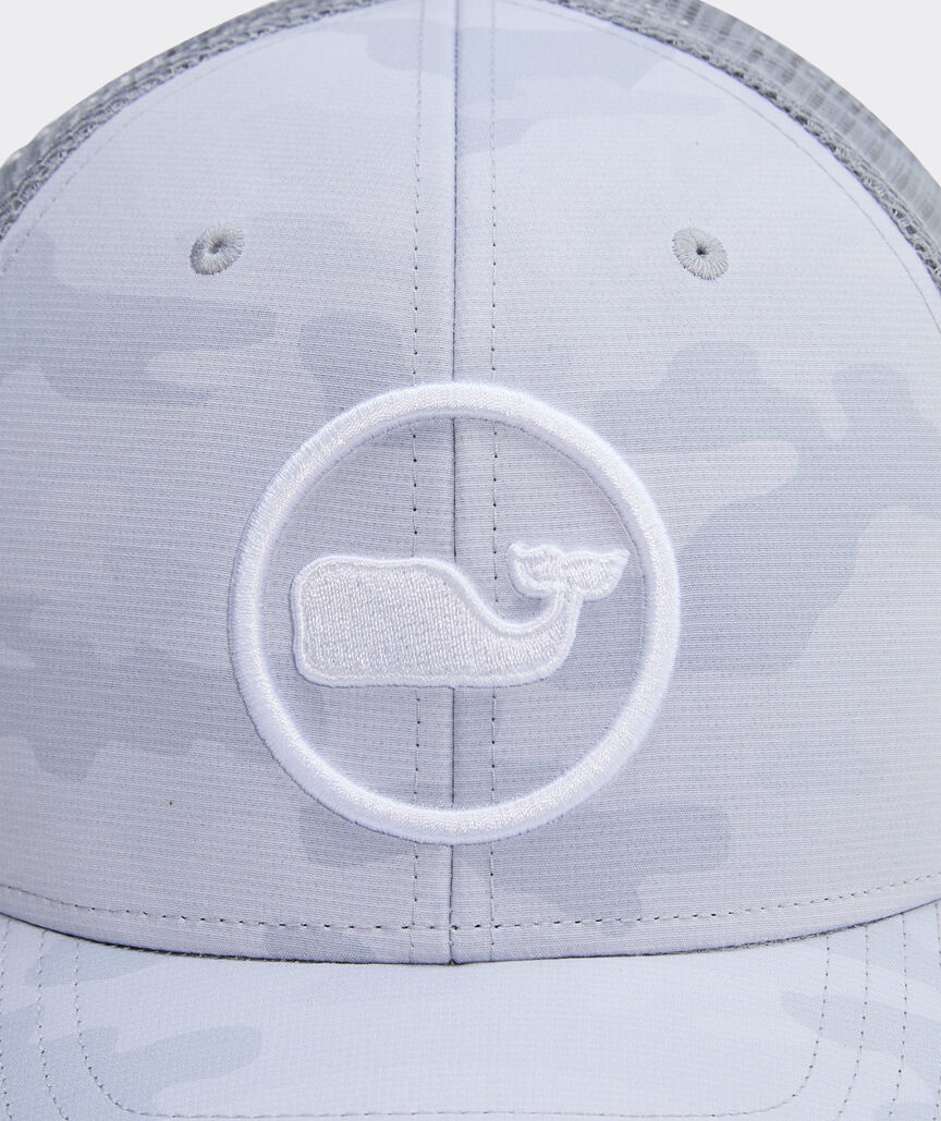 Camo Whale Dot Performance Trucker Hat