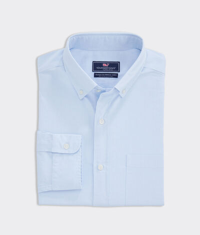 Vineyard Vines Classic Fit Solid Stretch Murray Button Down Shirt (Blue) (Size: XS) (98% Cotton 2% Spandex)