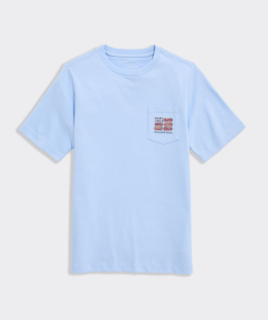 Boys' Hot Dog USA Flag Short-Sleeve Pocket Tee