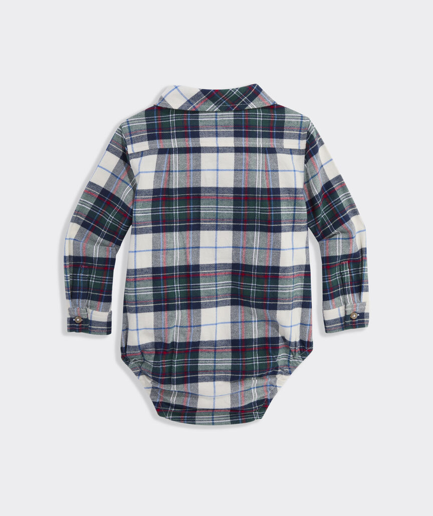 Baby Long-Sleeve Tartan Body Suit