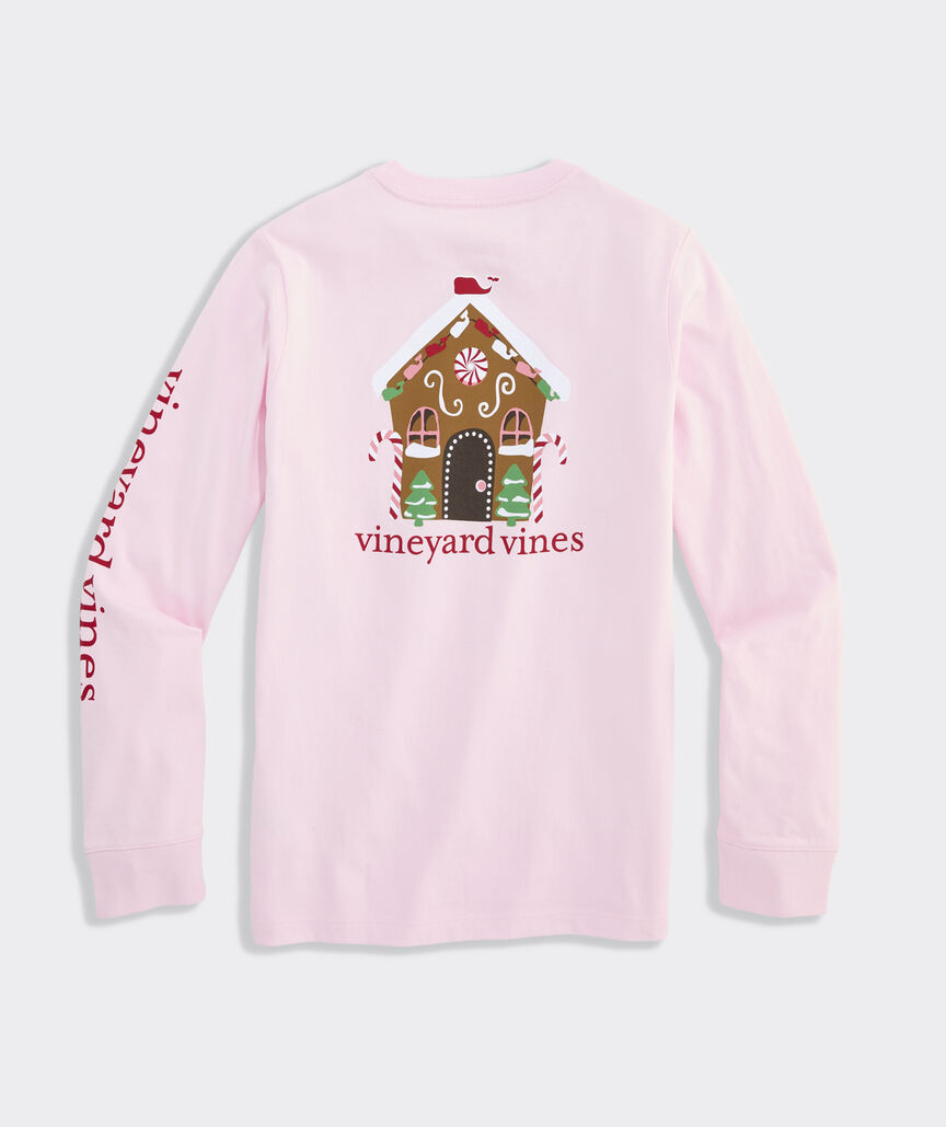 OUTLET Girls' Gingerbread House Long-Sleeve Pocket Tee
