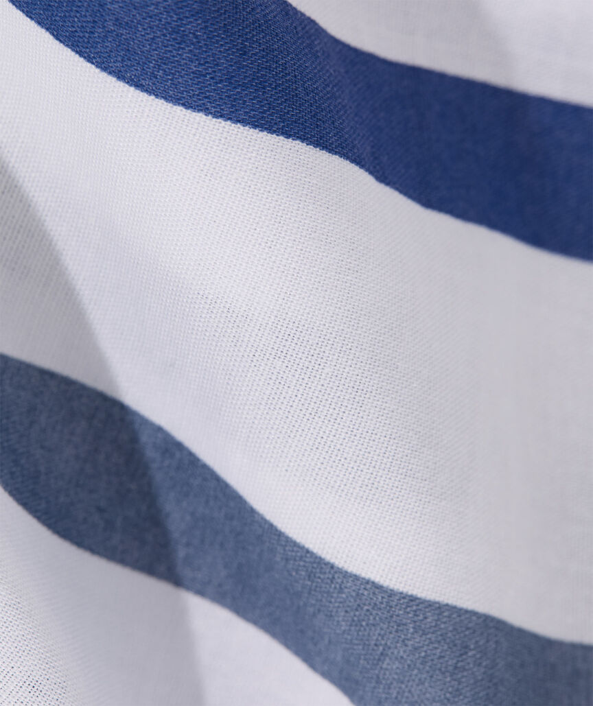 Ash Stripe Cotton Madras Short-Sleeve Shirt