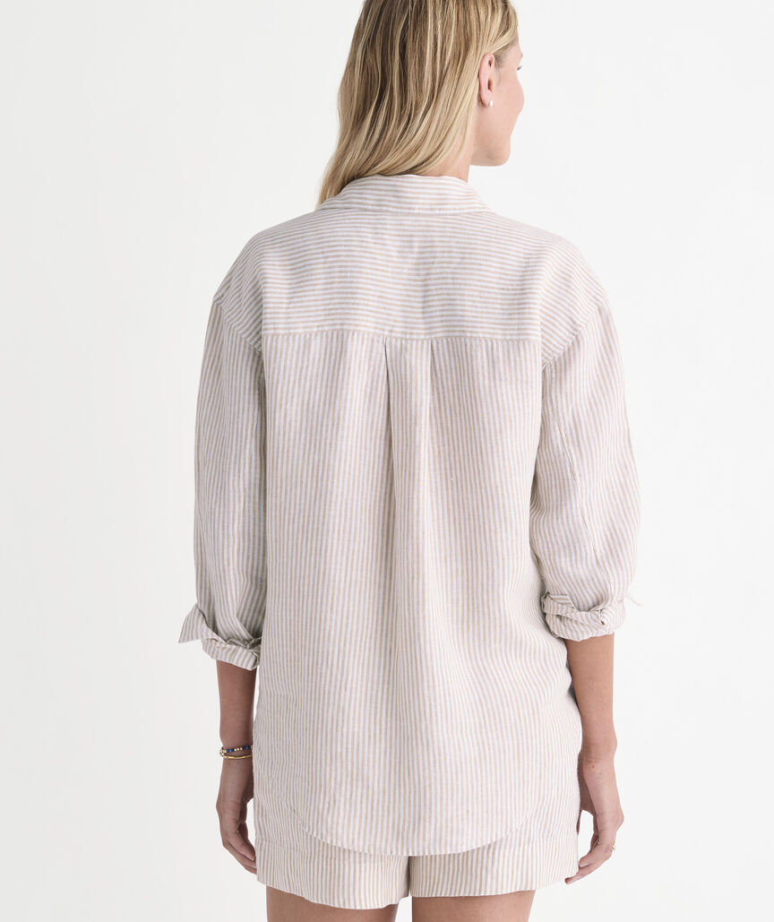 Birdie Linen Button-Down
