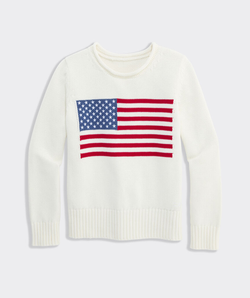 Girls' Katie Cotton Americana Rollneck Sweater