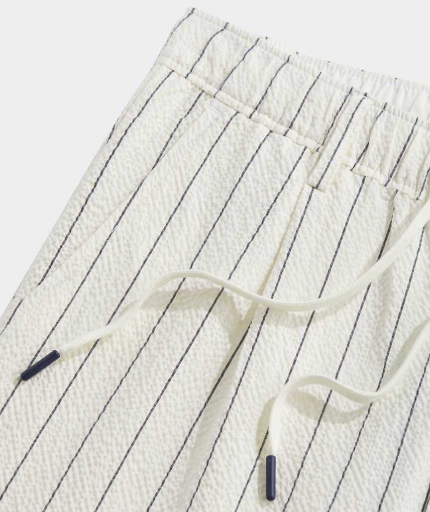 Kentucky Derby Seersucker Pleated Pull-On Pants