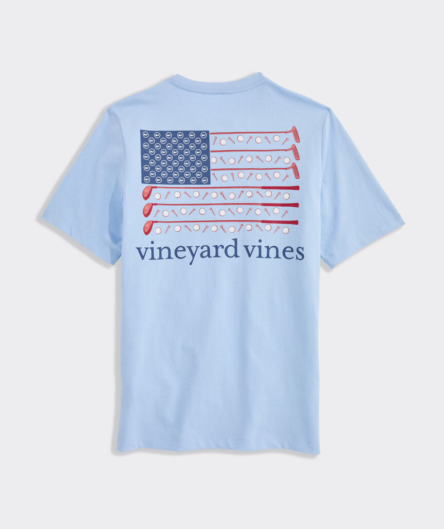 Boys' Americana Golf Clubs Flag Short-Sleeve Pocket Tee