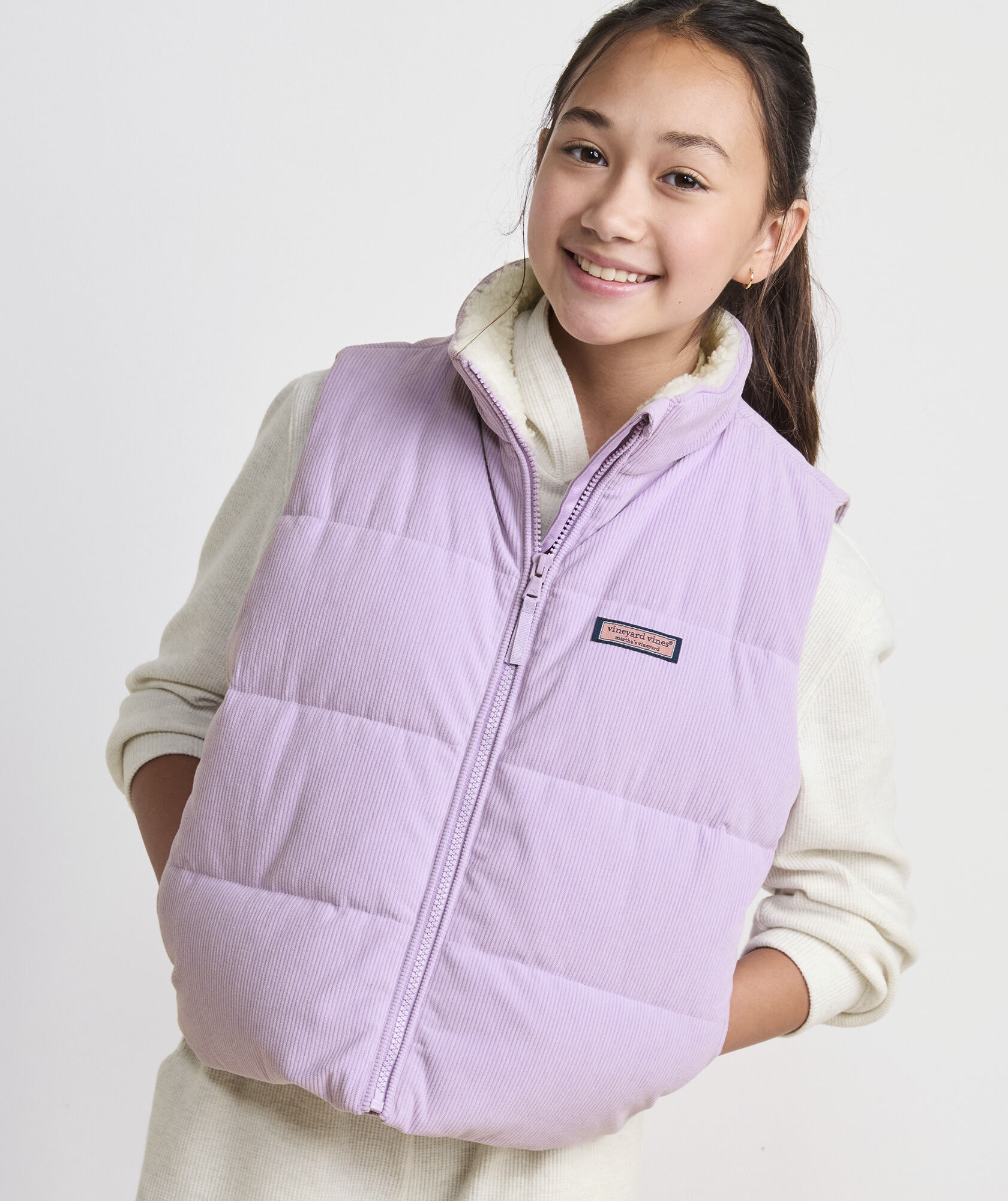 Girls' Corduroy Puffer Vest