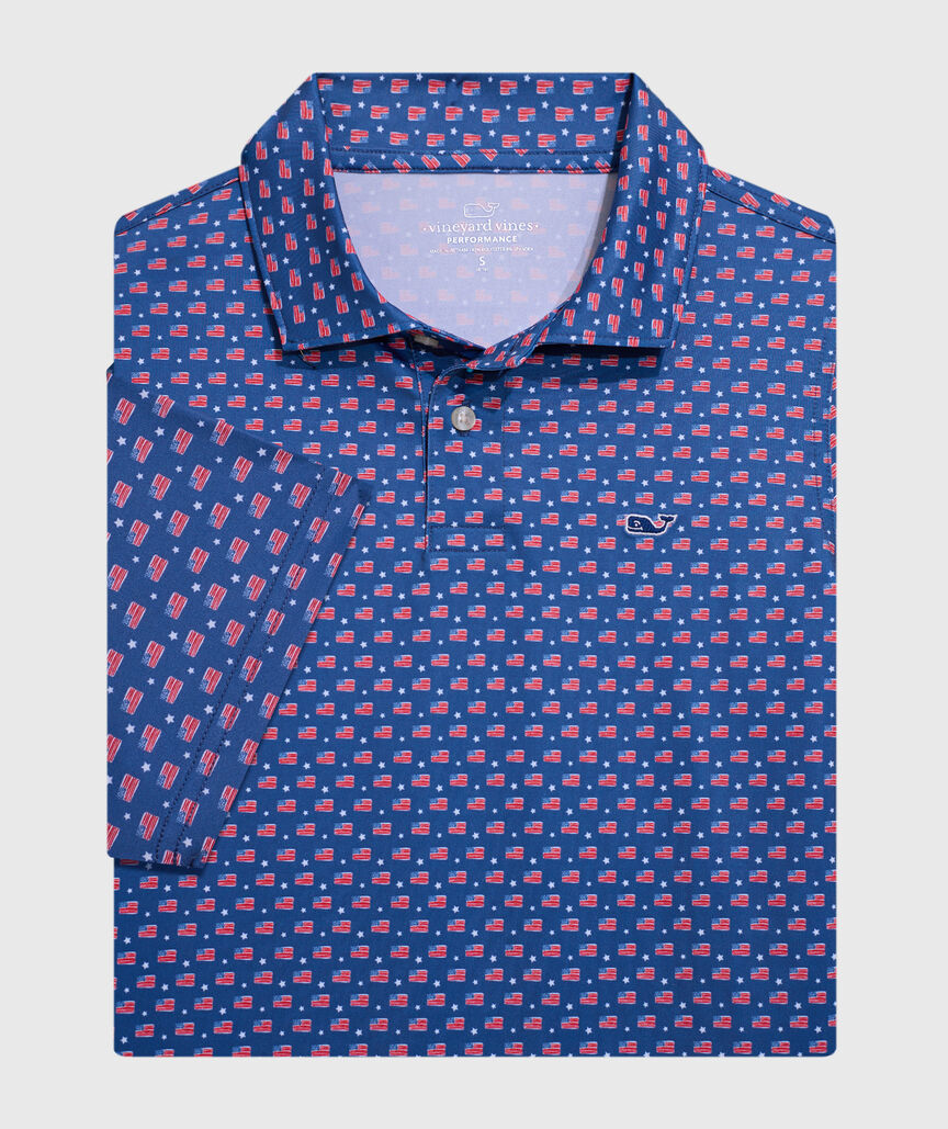 OUTLET Boys' Flag & Stars Performance Polo