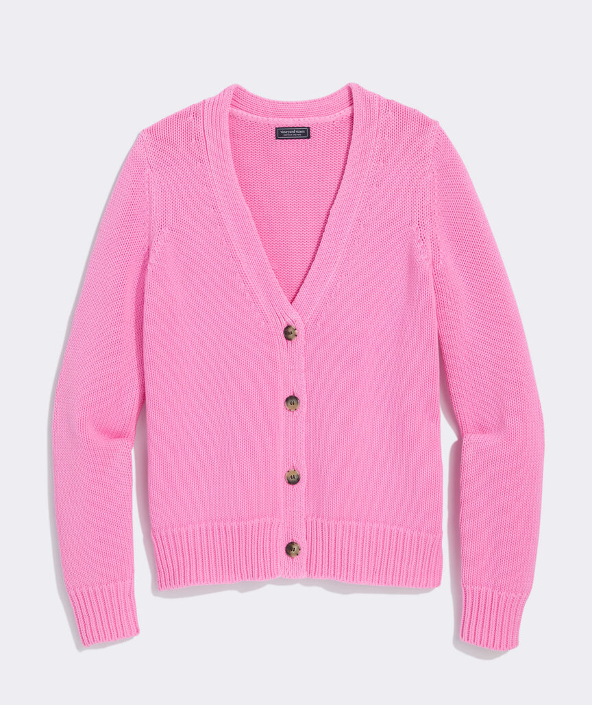 Katie Cotton Garment-Dyed Cardigan