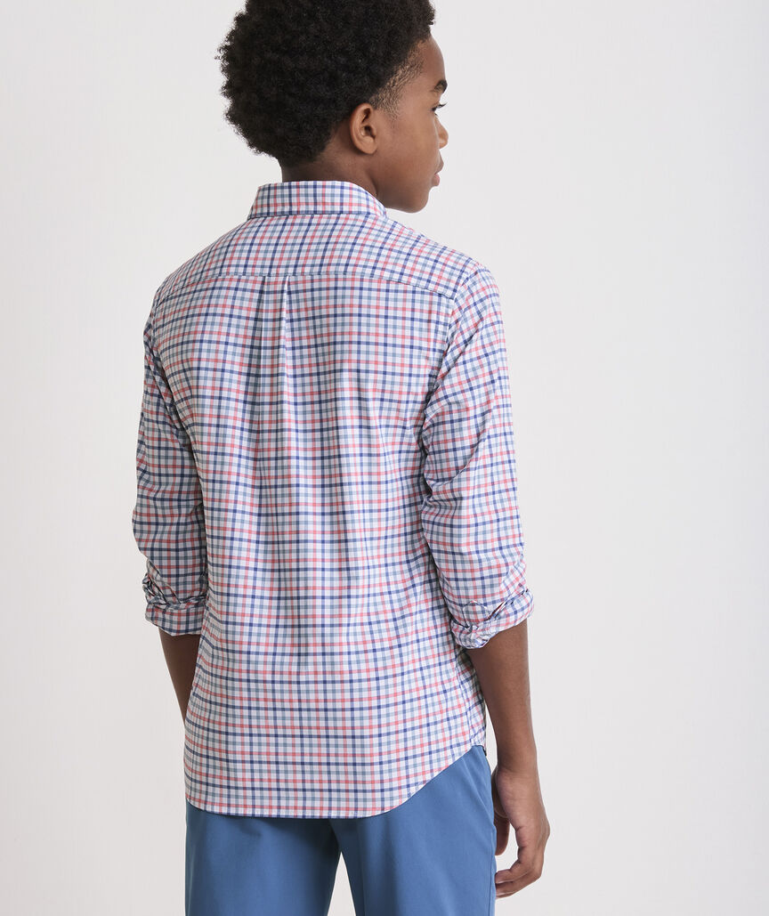 Boys' Performance Forepeak Tattersall Featherweight Shirt