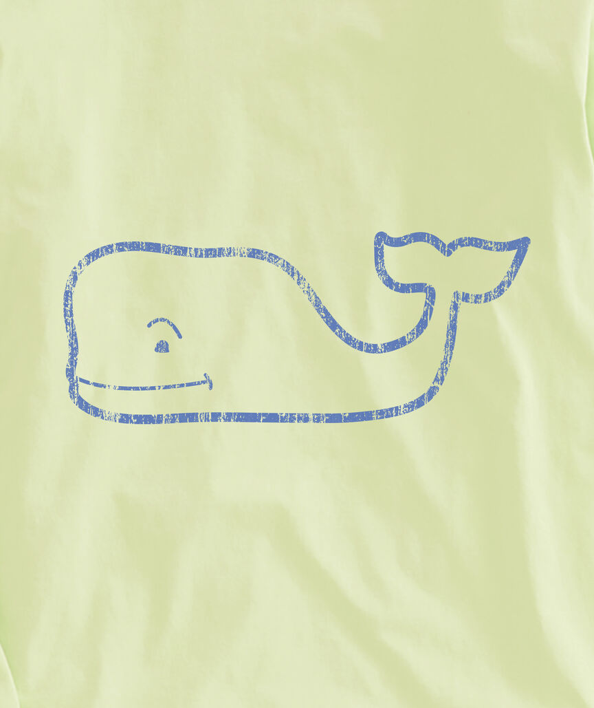 Outlet Long-Seeve Vintage Whale Graphic T-Shirt
