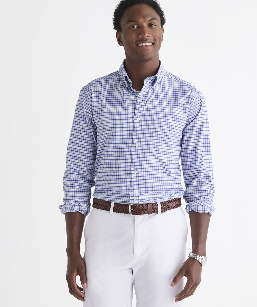 Performance Cotton Tattersall Shirt
