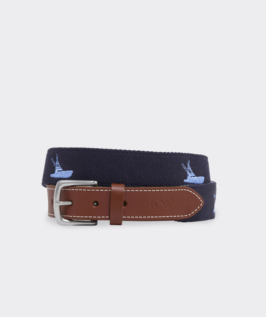 Sportfisher Embroidered Canvas Club Belt