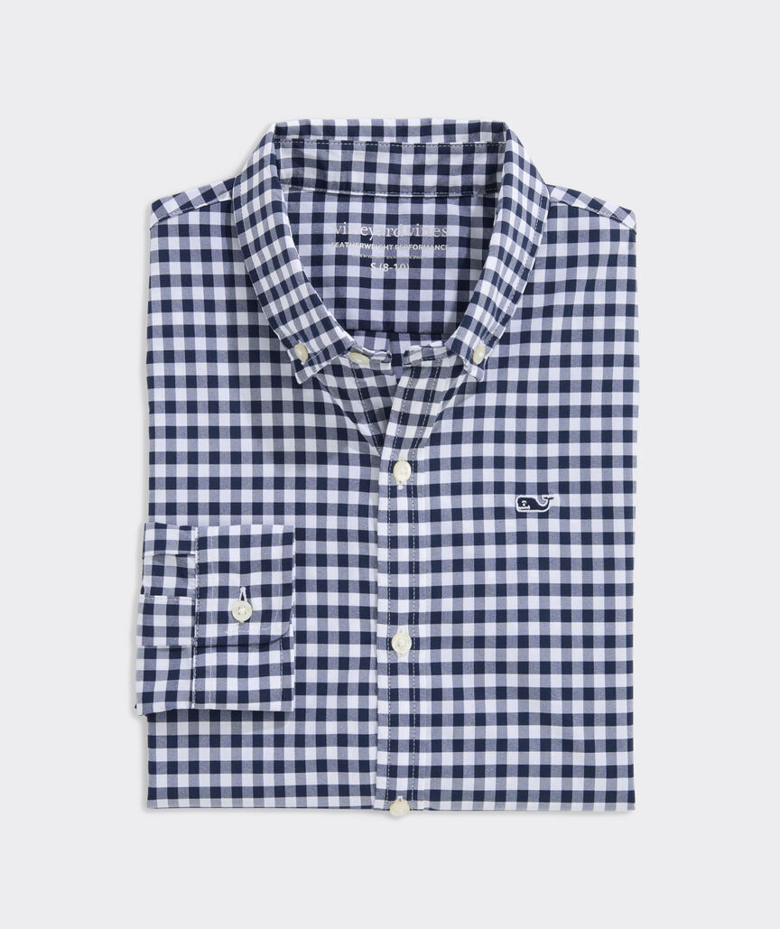 Boys' Performance Mainsail Gingham Featherweight Shirt