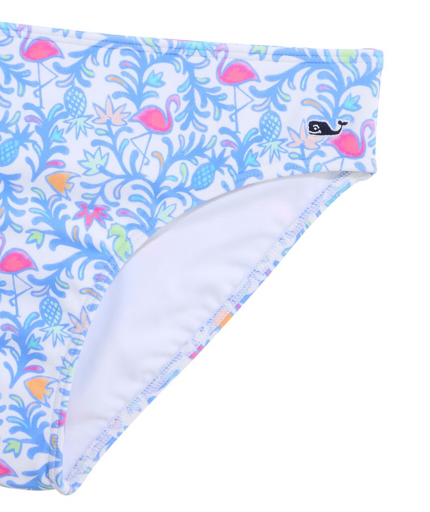 OUTLET Girls' Watercolor Otomi Flounce Bikini