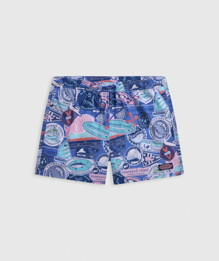 OUTLET 5 Inch Vineyard Vines Stickers Chappy Swim Trunks