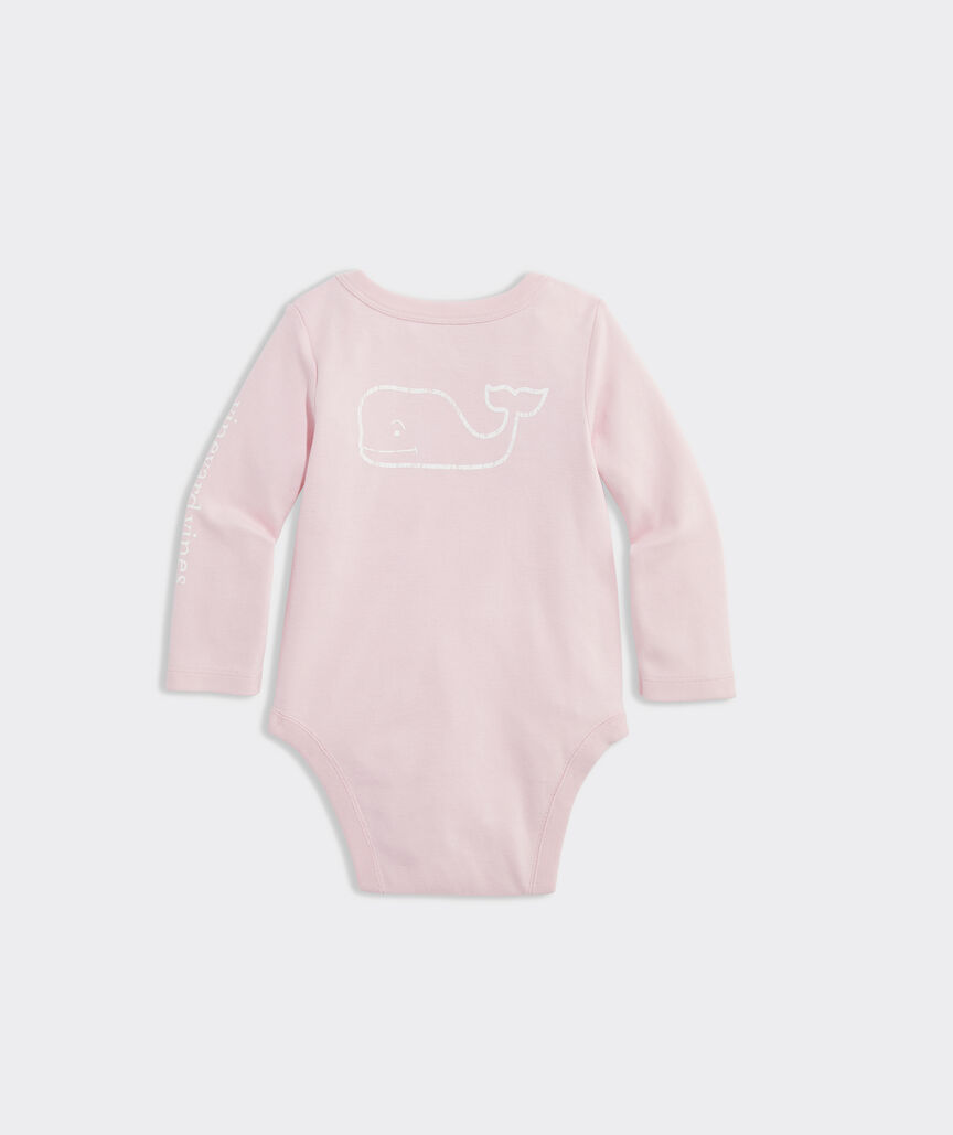 Baby Long-Sleeve Vintage Whale Body Suit