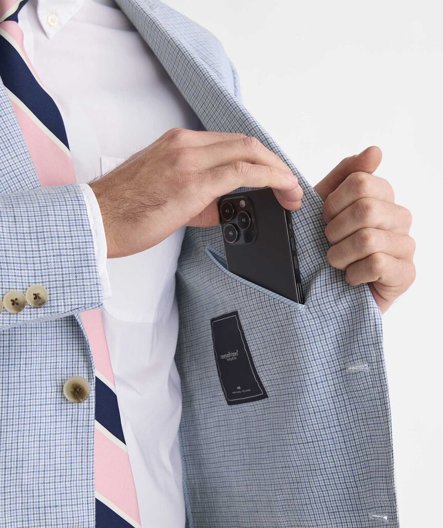 Blue Lagoon Tattersall Linen Vos Sport Coat