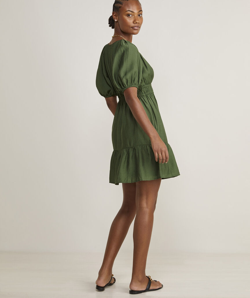 Marina Puff-Sleeve Mini Dress