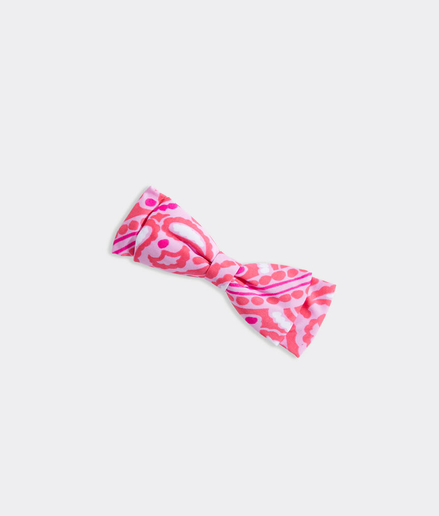 Island Scarf Print Bow Barrette