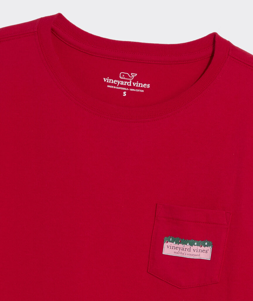 Women's Logo Box Stockings Long-Sleeve Pocket Tee