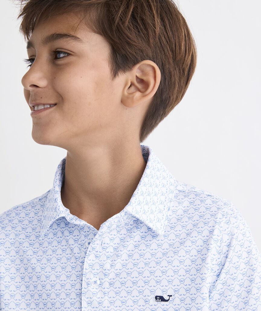 Boys' Printed Sankaty Performance Polo