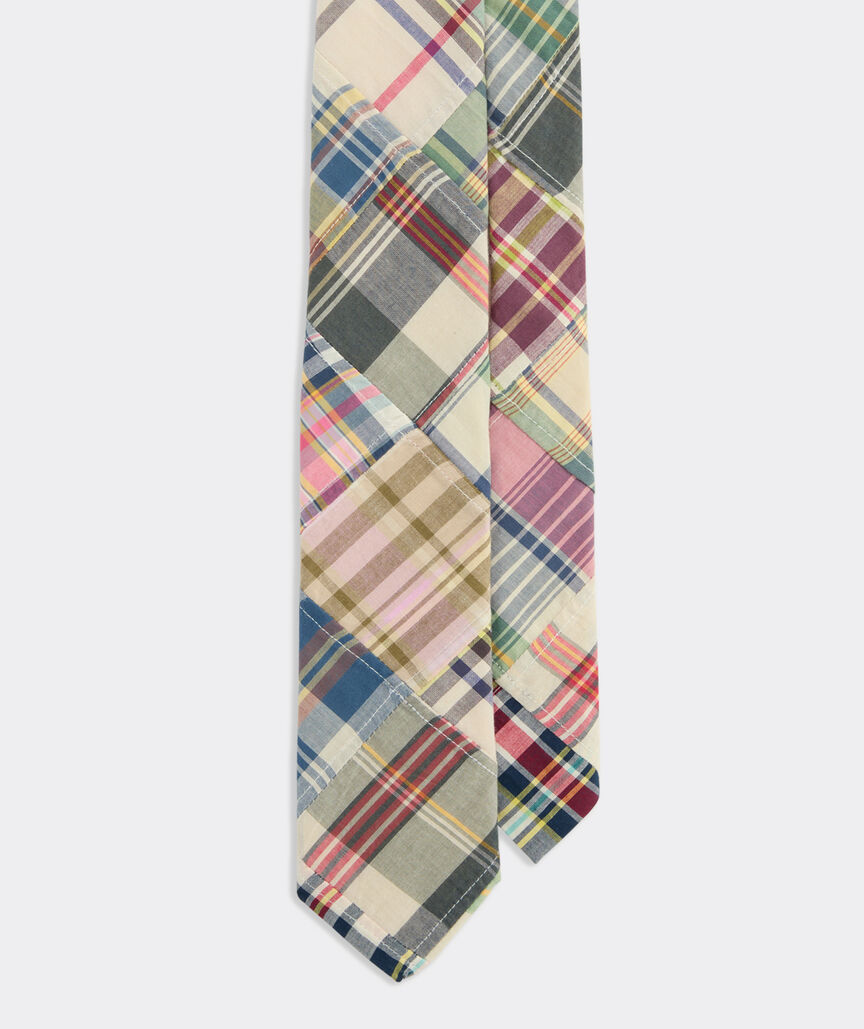 Madras Patchwork Woven Kennedy Tie